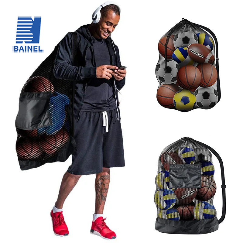 Sports Equipment Store - Большая сетчатая сумка для хранения баскетбола,